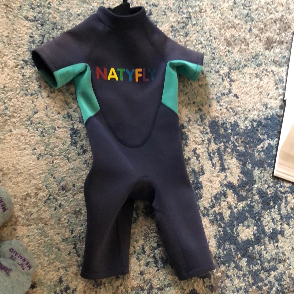 Natyfly Kids Wetsuit in Navy and Teal